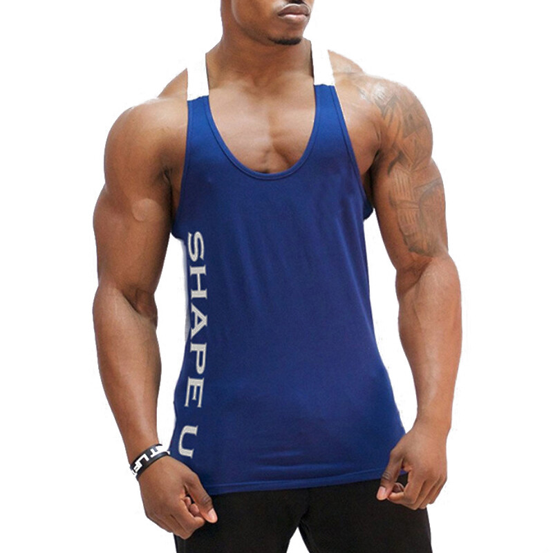 Men’s Sleeveless Workout Tank Top Bodybuilding Gym Sports Muscle Fitness T-Shirt