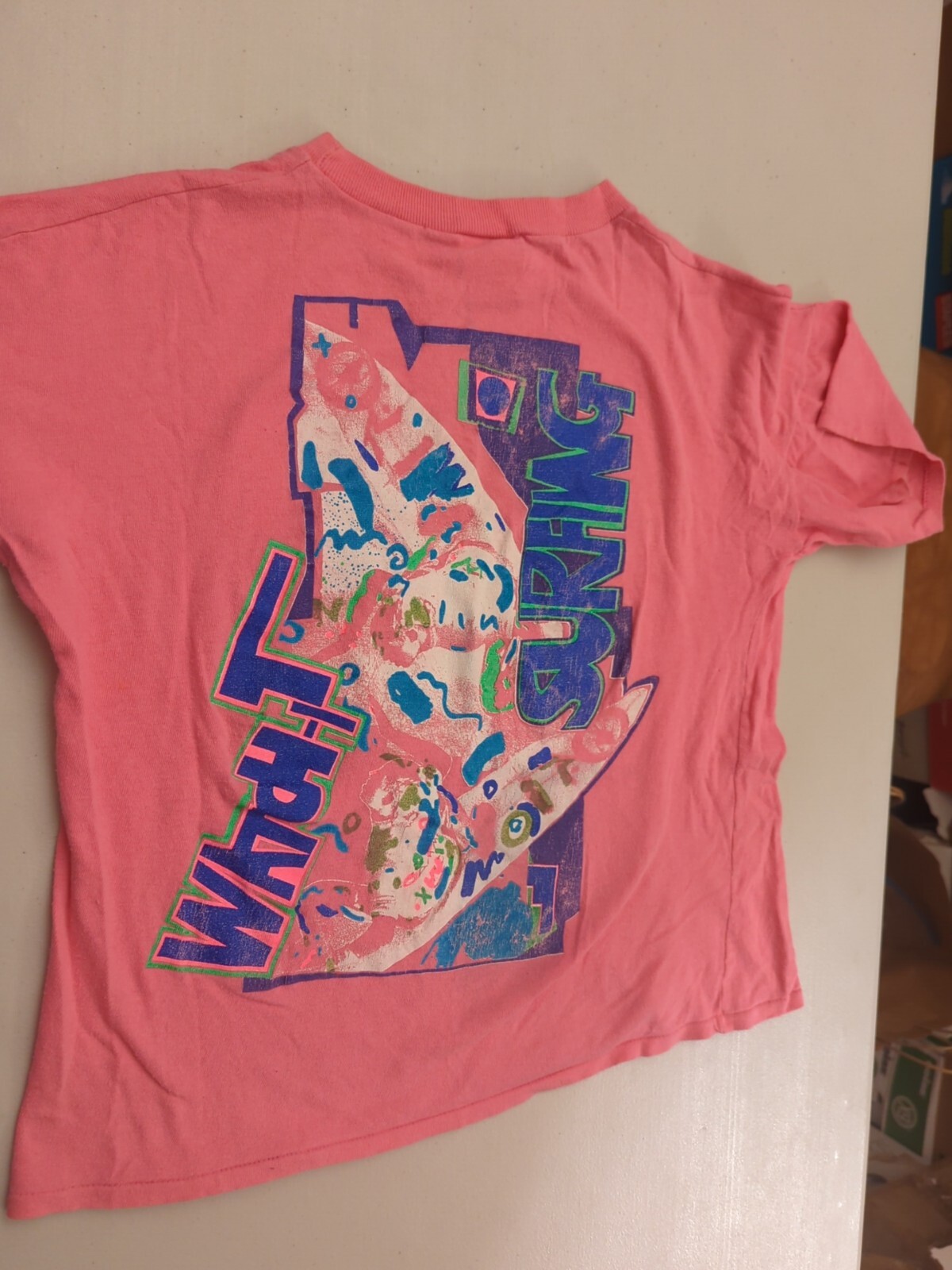 Vintage 80s 90s Windjammer 1992 Surfing Beach Neon Pink Medium Retro Surfing
