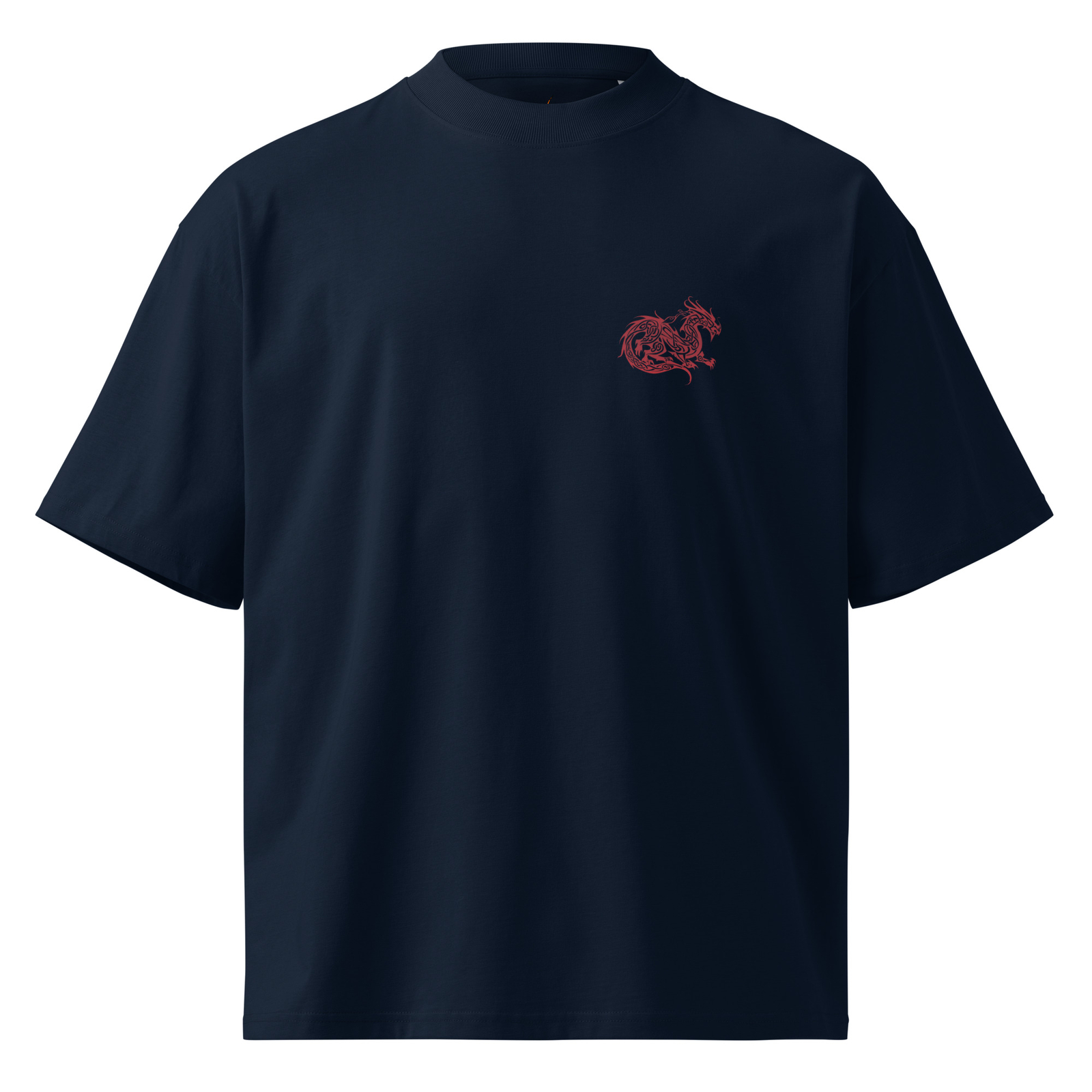 mens organic oversized high neck t-shirt