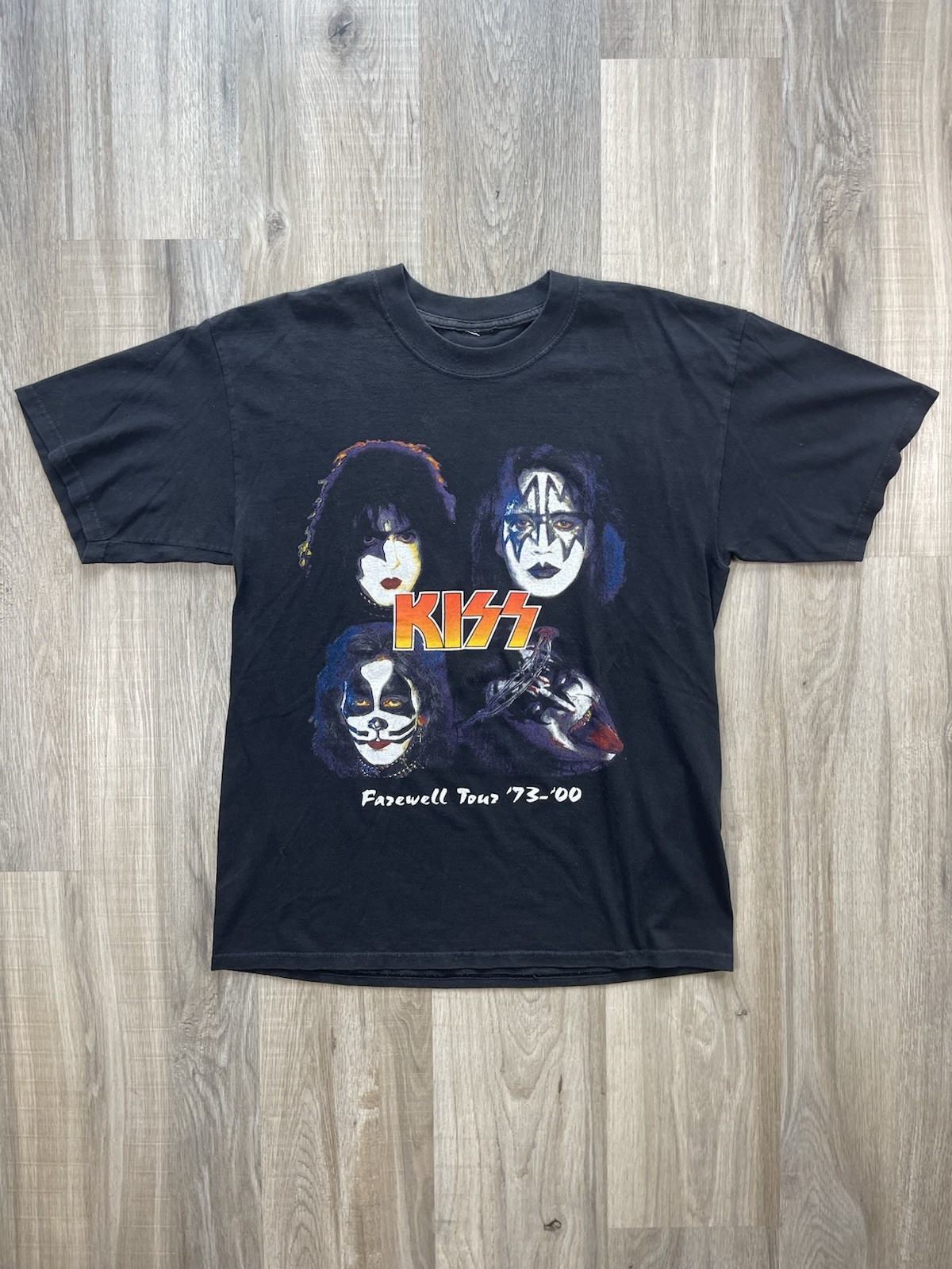 Vintage 2000 Kiss Farewell Tour Concert Band Shirt Size XL