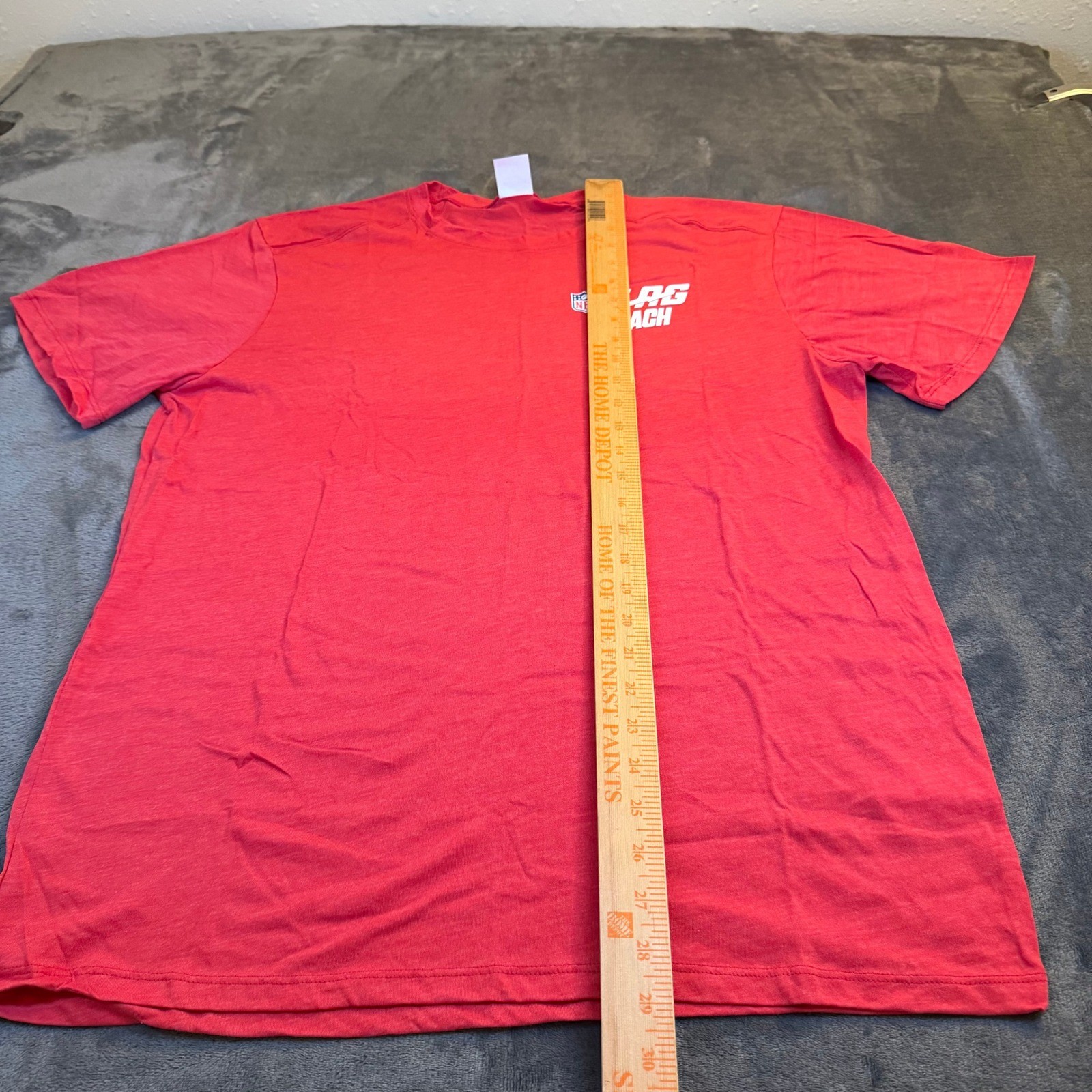 Augusta Sportswear NFL Flag Football Coach Red T Shirt Adult Large