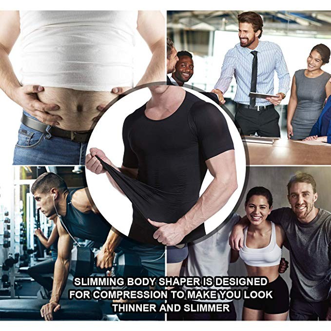 Men Shirts Gynecomastia Compresson Tank Top Slimming Body Shaper Vest Undershirt