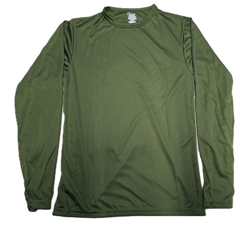 Soffe Military OD Green Long Sleeve Polyester T-shirt – USA USMC Certified
