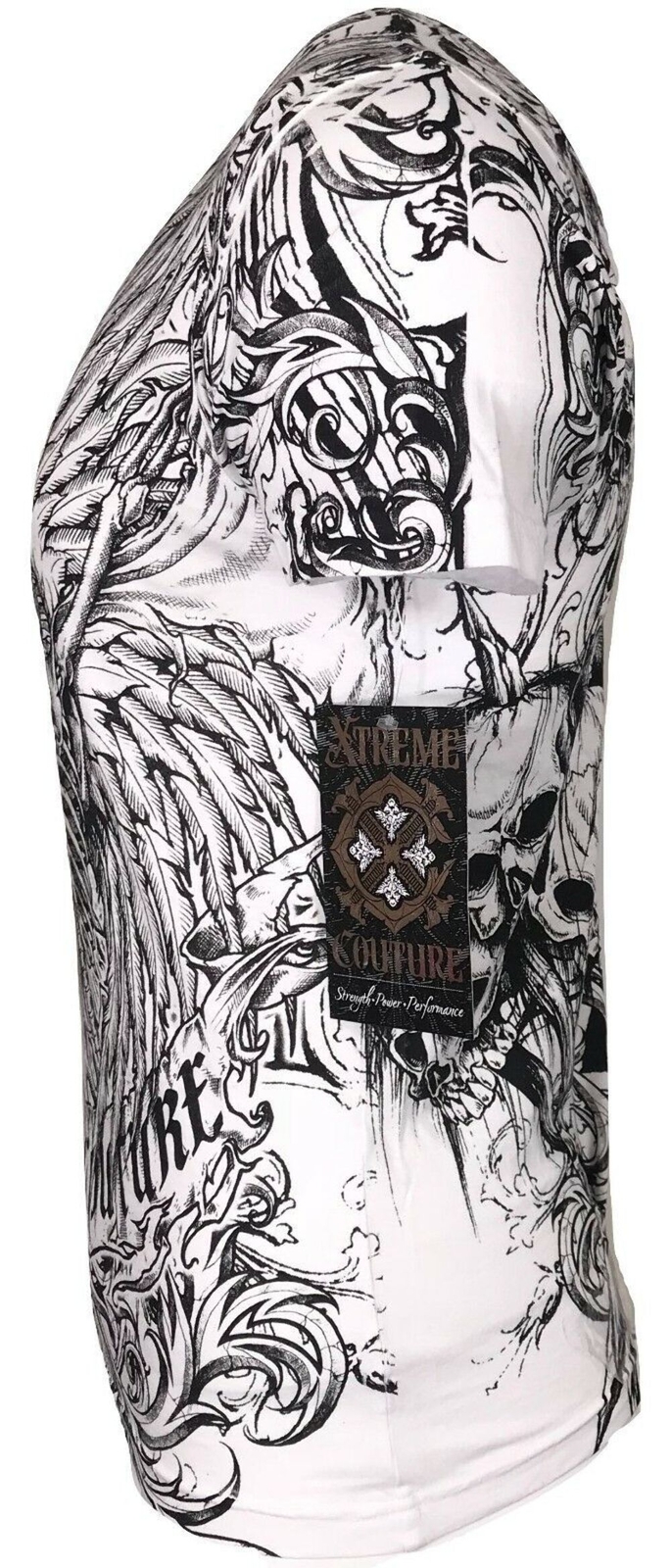 Xtreme Couture by Affliction Men’s T-Shirt ACCUSER Skull Biker