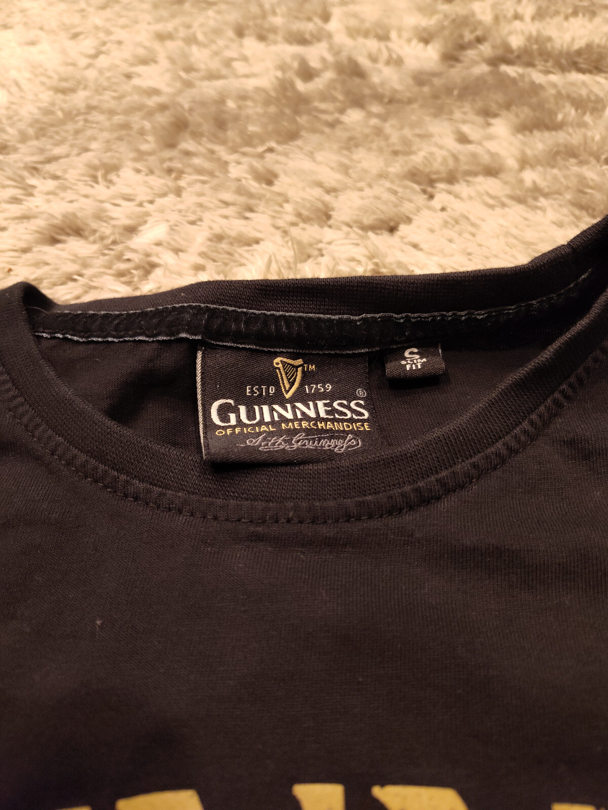 Guinness Official Merchandise Regular Men’s/Unisex Slim Fit Tee, Size S NWOT
