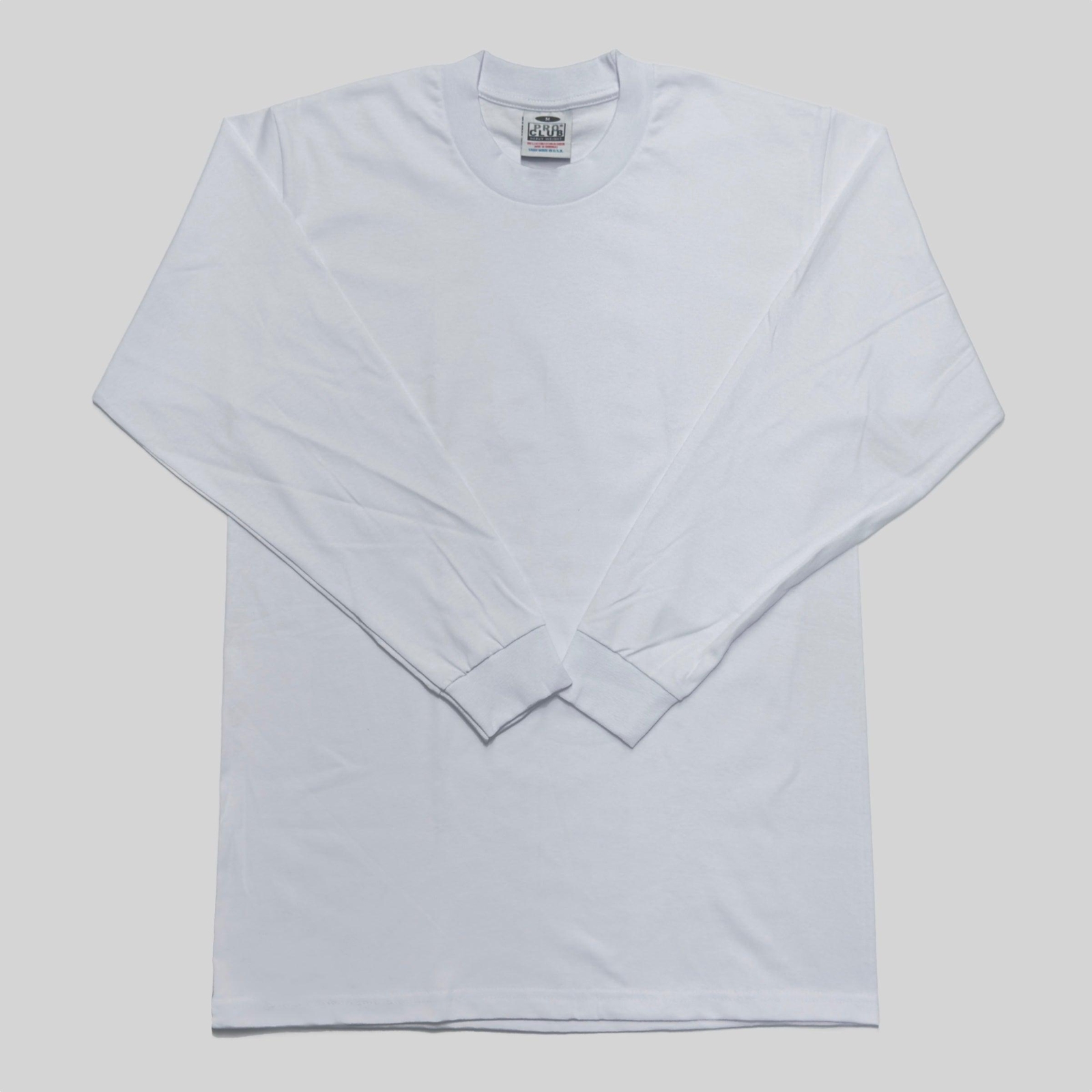 Pro Club Men’s Heavyweight Cotton Long Sleeve Crew Neck T-Shirt