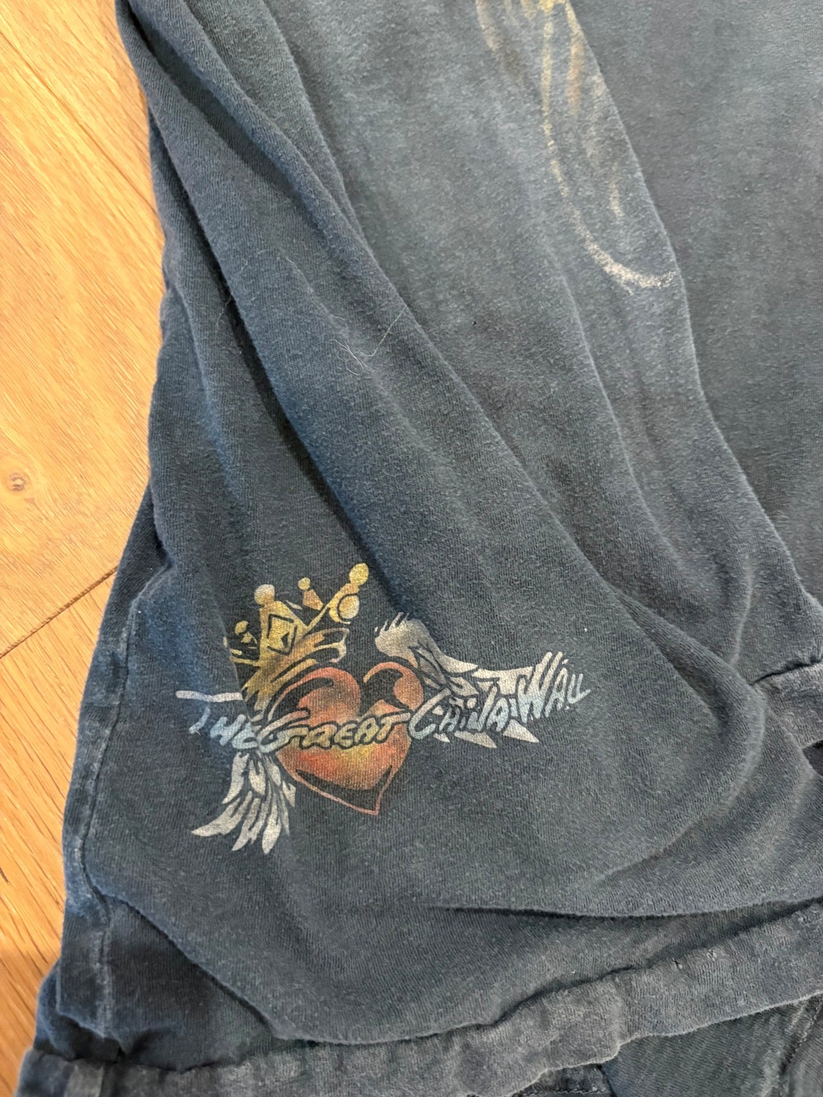 Vintage The Great China Wall Tattoo Long Sleeve RARE Large