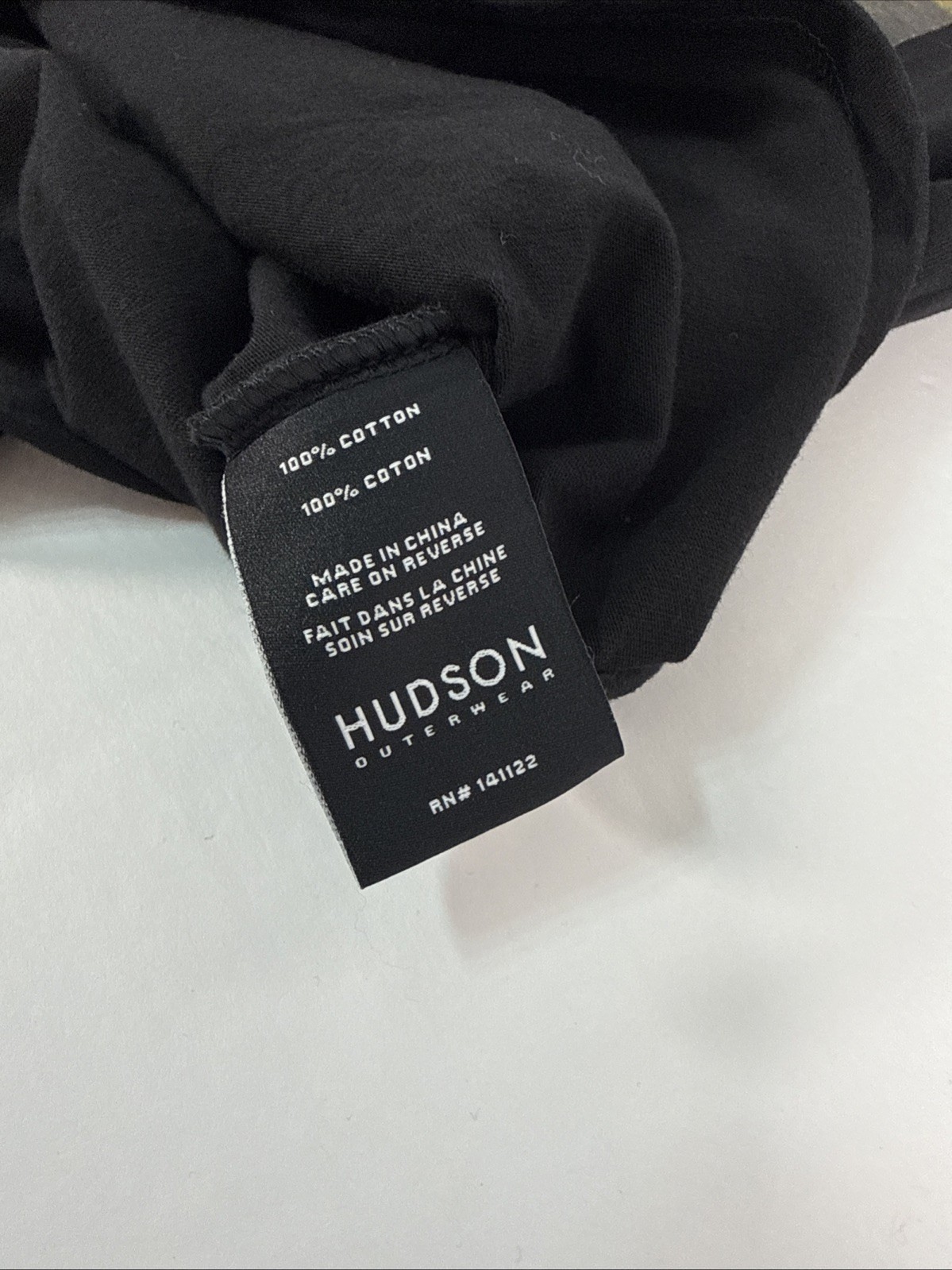 Hudson Outerwear Mens Black Mona Lisa Rhinestone Graphic Shirt Size M Red Stars