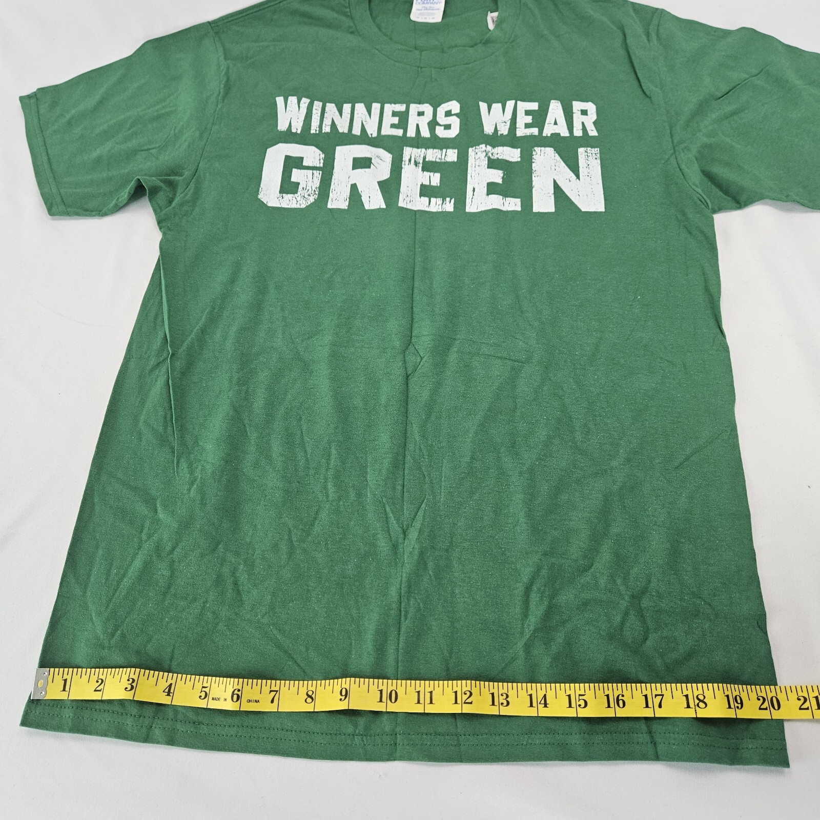 Men Team Sports Winners Wear Green T-Shirt Color Green Sz M