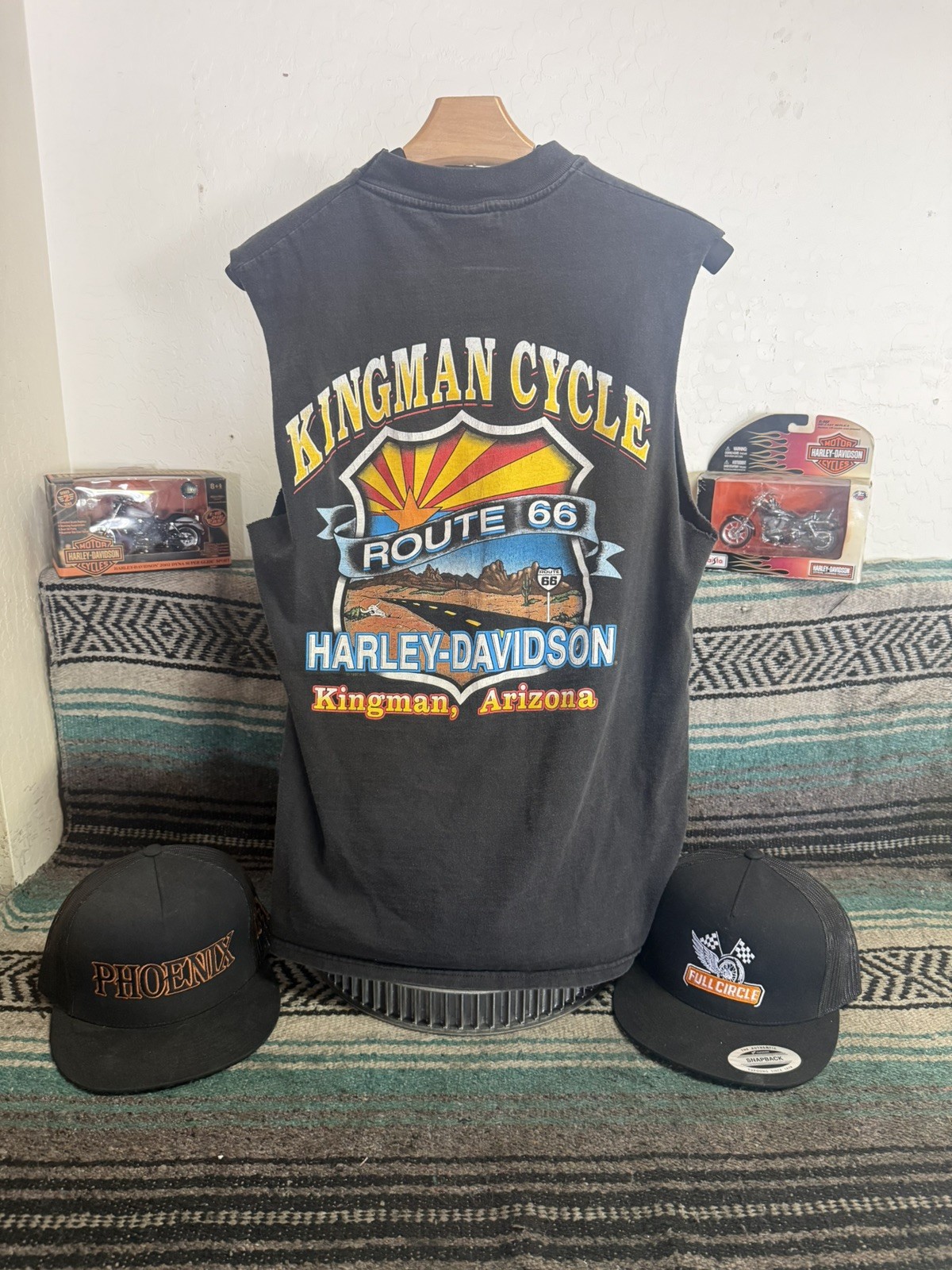Kingman Cycle Harley Davidson Kingman, AZ Shirt, Medium, 27 in Long 19 in Wide