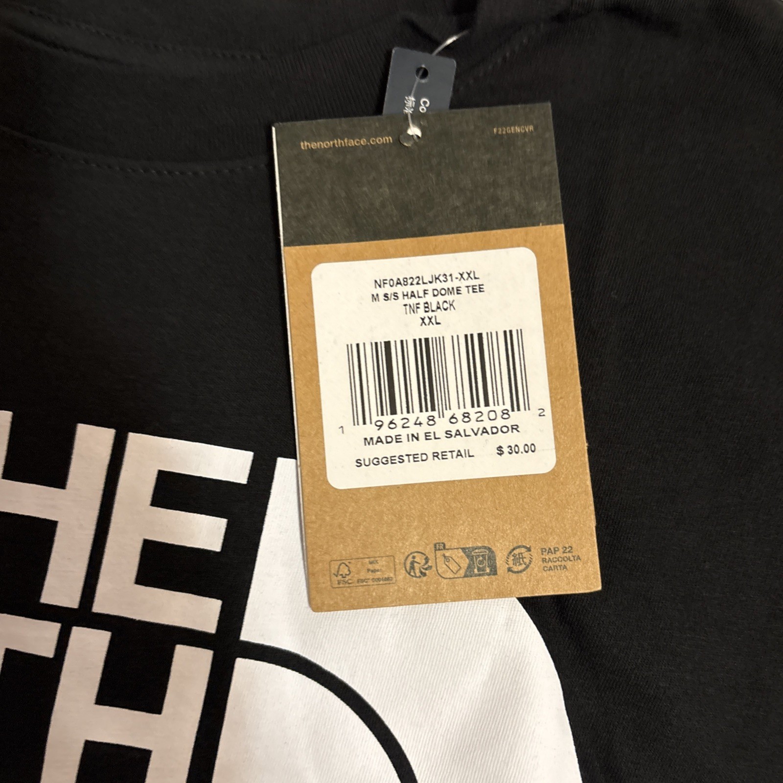 The North Face TNF Logo Tee – Black Men’s XXL 2XL