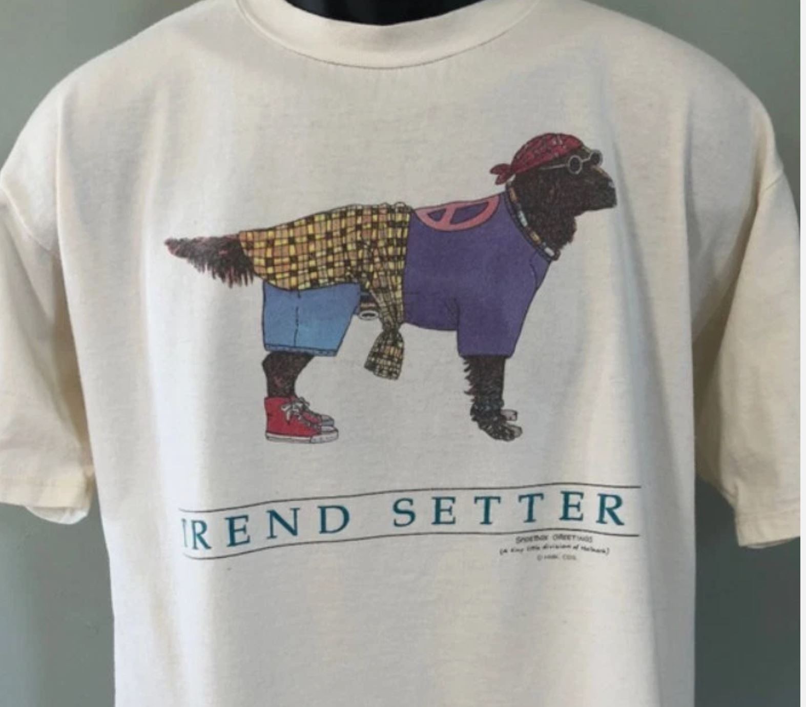 80 Hippie Dog Trend Setter Shirt Peace Love Music tee