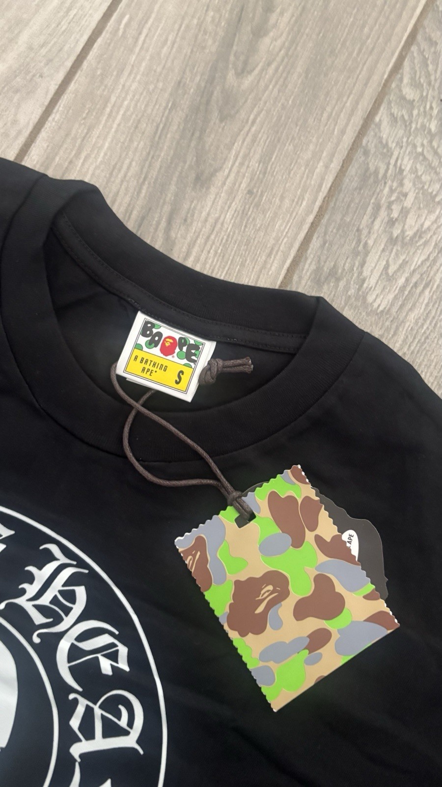 A Bathing Ape BAPE x Chrome Hearts Black tee size S