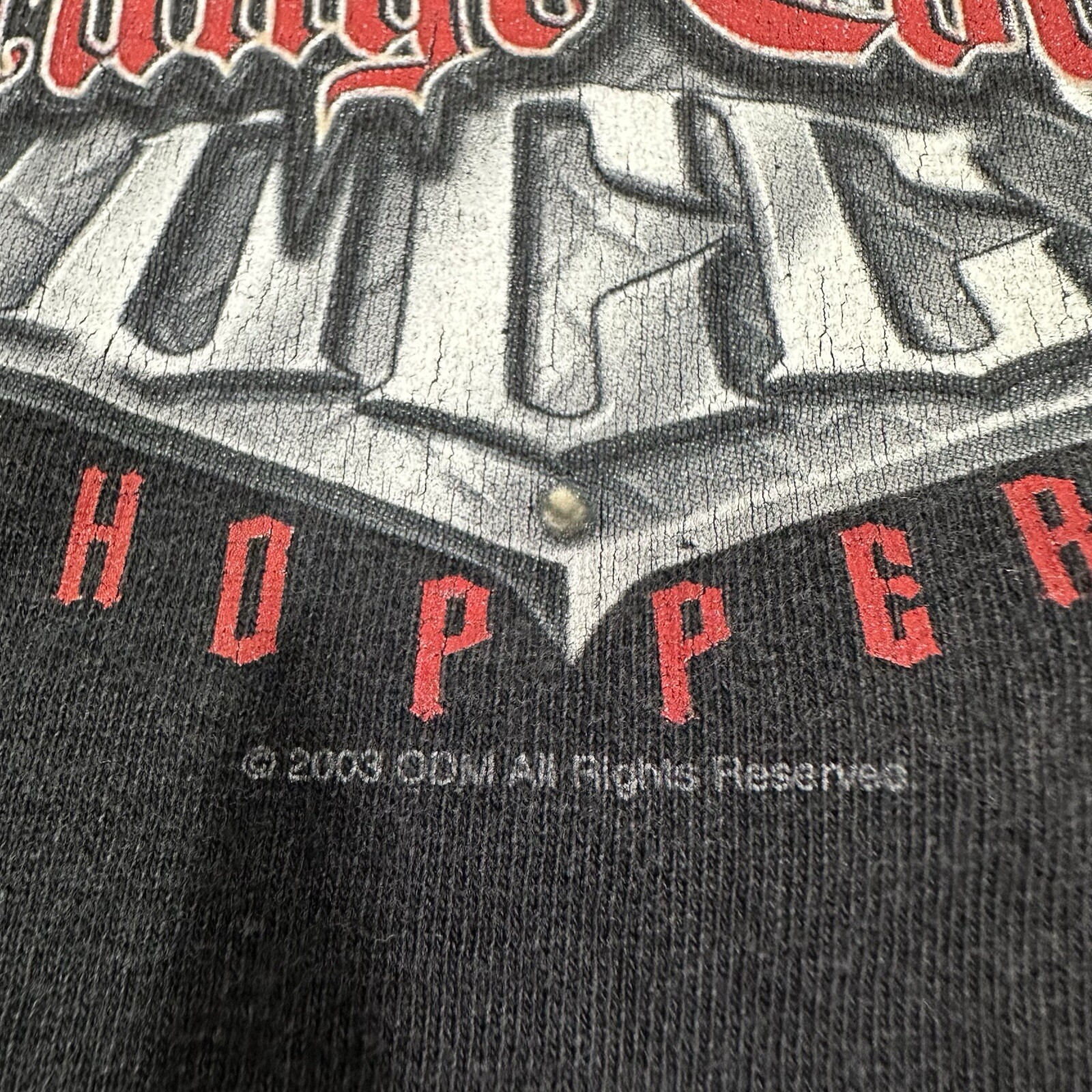 Vintage Y2K Orange County Chopper Flames T-shirt Size XL OCC Biker Motorcycle