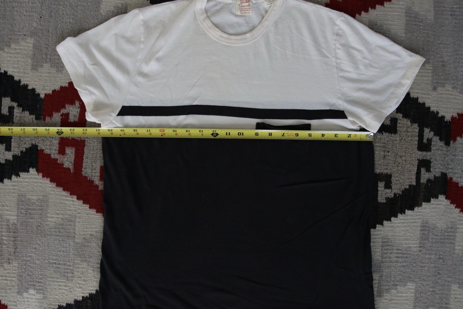 Levi’s Vintage Clothing Striped Shirt 1960’s Mens L Large Black And White