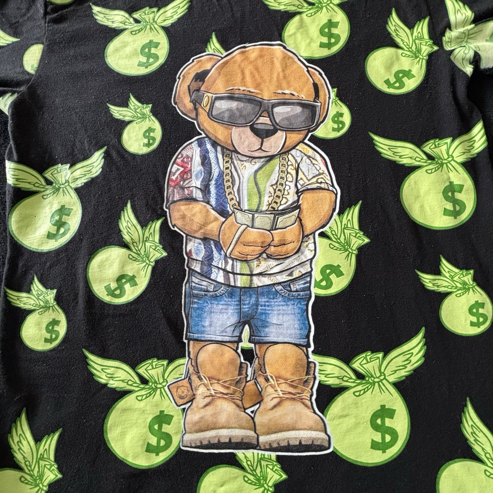 Vibes Money Bags T-shirt all over print Men’s Size mens Med