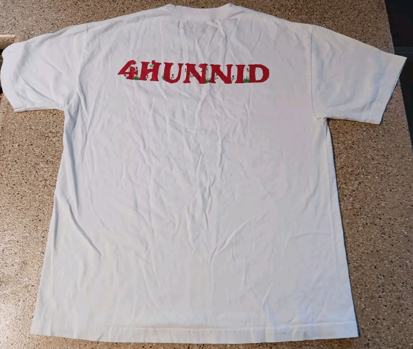 4 Hunnid Roses Limited Edition Double Sided Graphic T Shirt Men’s Large White