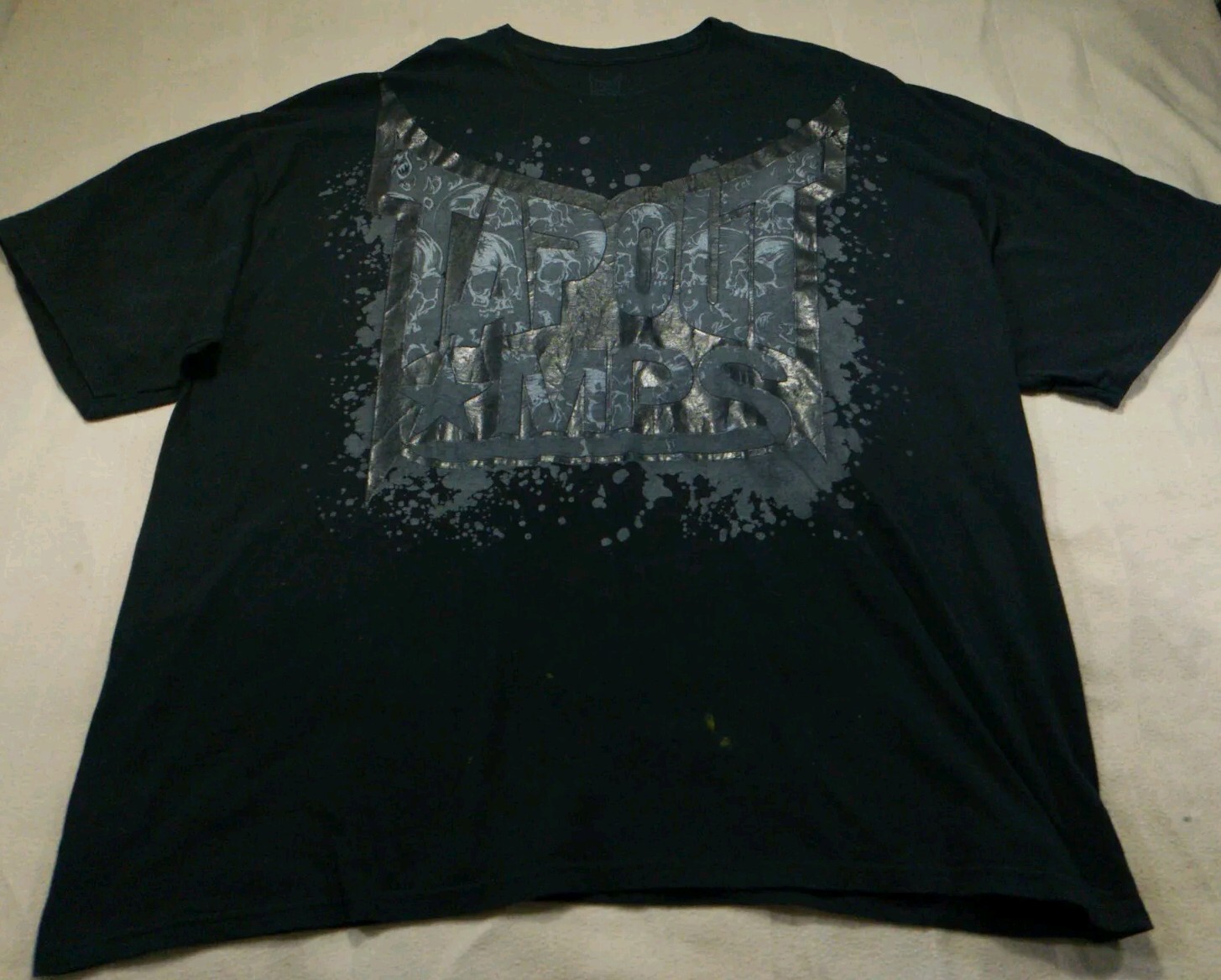 Tapout Shirt Mens 4XL Black MMA Skull MPS Graphic Fighting Short Sleeve Tee