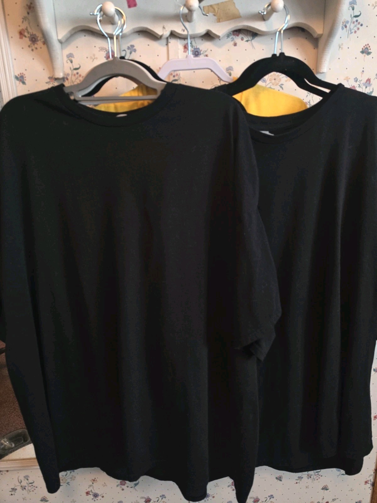 GILDEN Mens Black Dry Blend Crew Neck Short Sleeves T-Shirt 2-Pack Size 5XLG