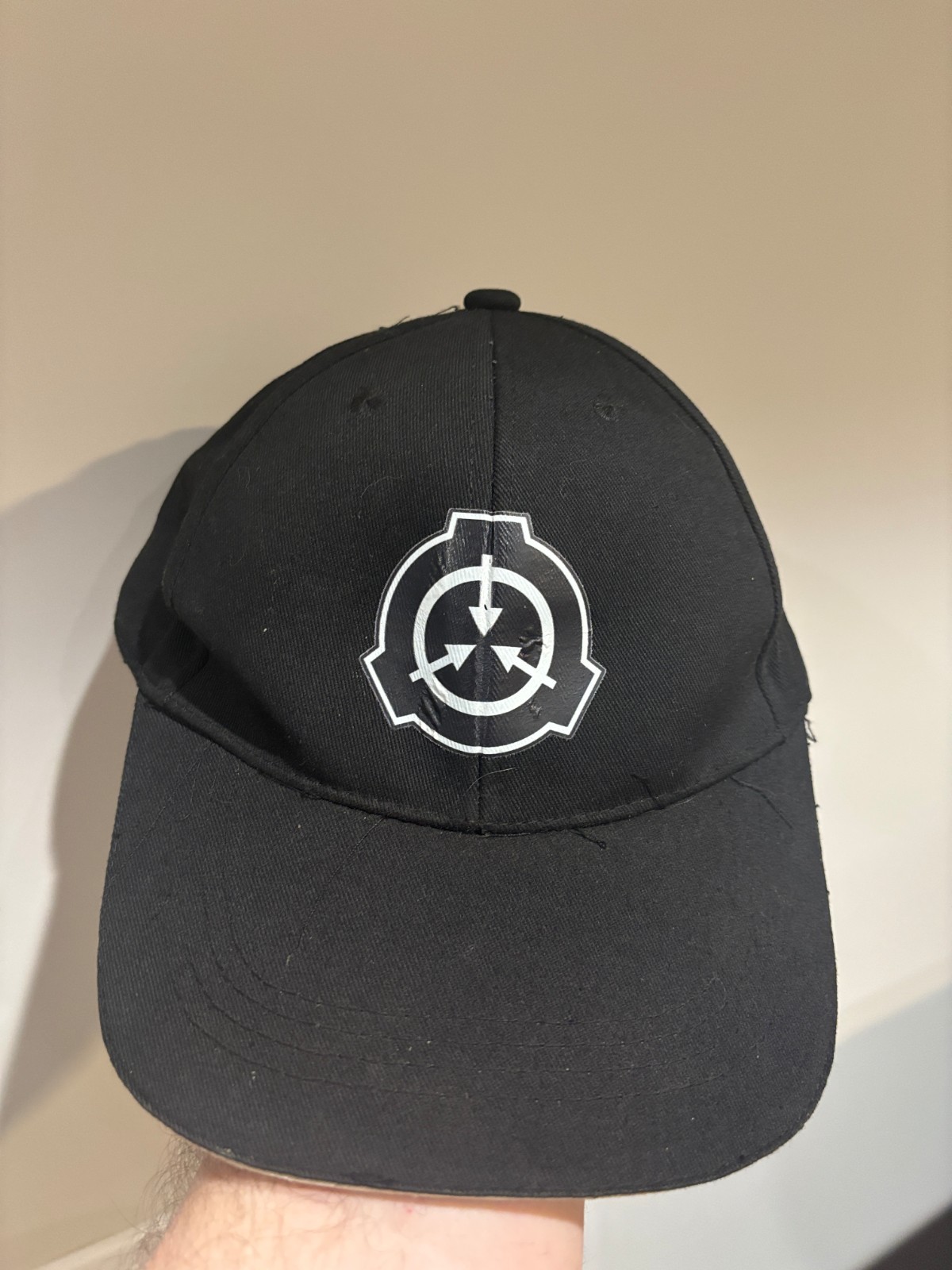 SCP Containment Hat Black Adjustable Cloth Strap Baseball Cap Gamer Cosplay Game