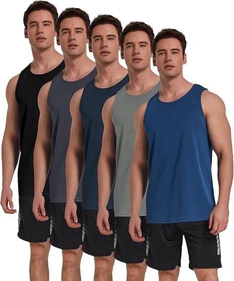 5 PACK Paquete Multiple Camisetas Tirantes Hombre Sin Mangas Comodas y con Estil