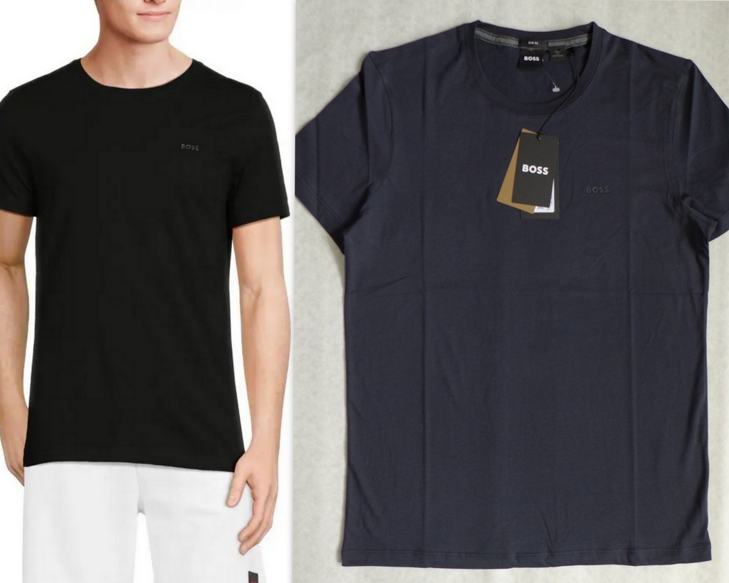 BOSS Men’s S Tessler 33 Slim Fit Crew Neck Short Sleeve Logo Tee Made Portugal