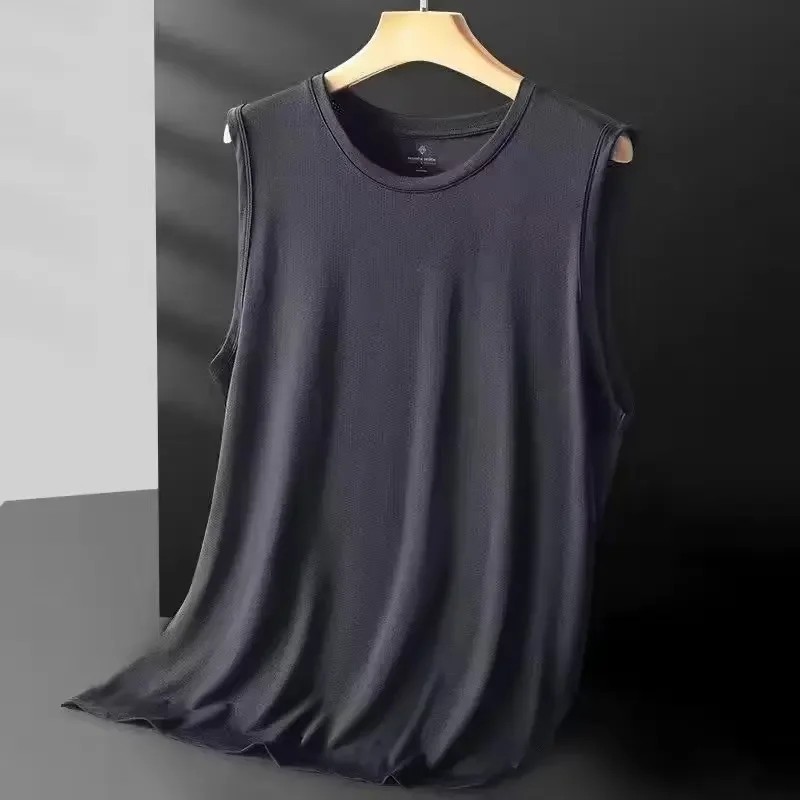 Men’s Ice Silk Mesh Vest Lightweight Sports Summer Wear Sleeveless T-shirt Tank