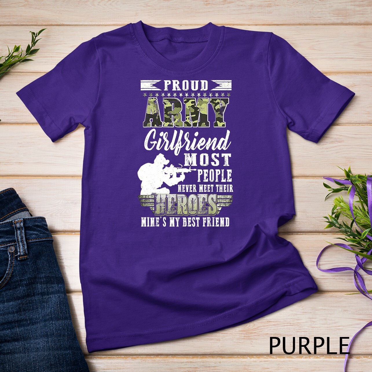 Womens Proud Army Girlfriend Most People T-Shirt Unisex T-shirt