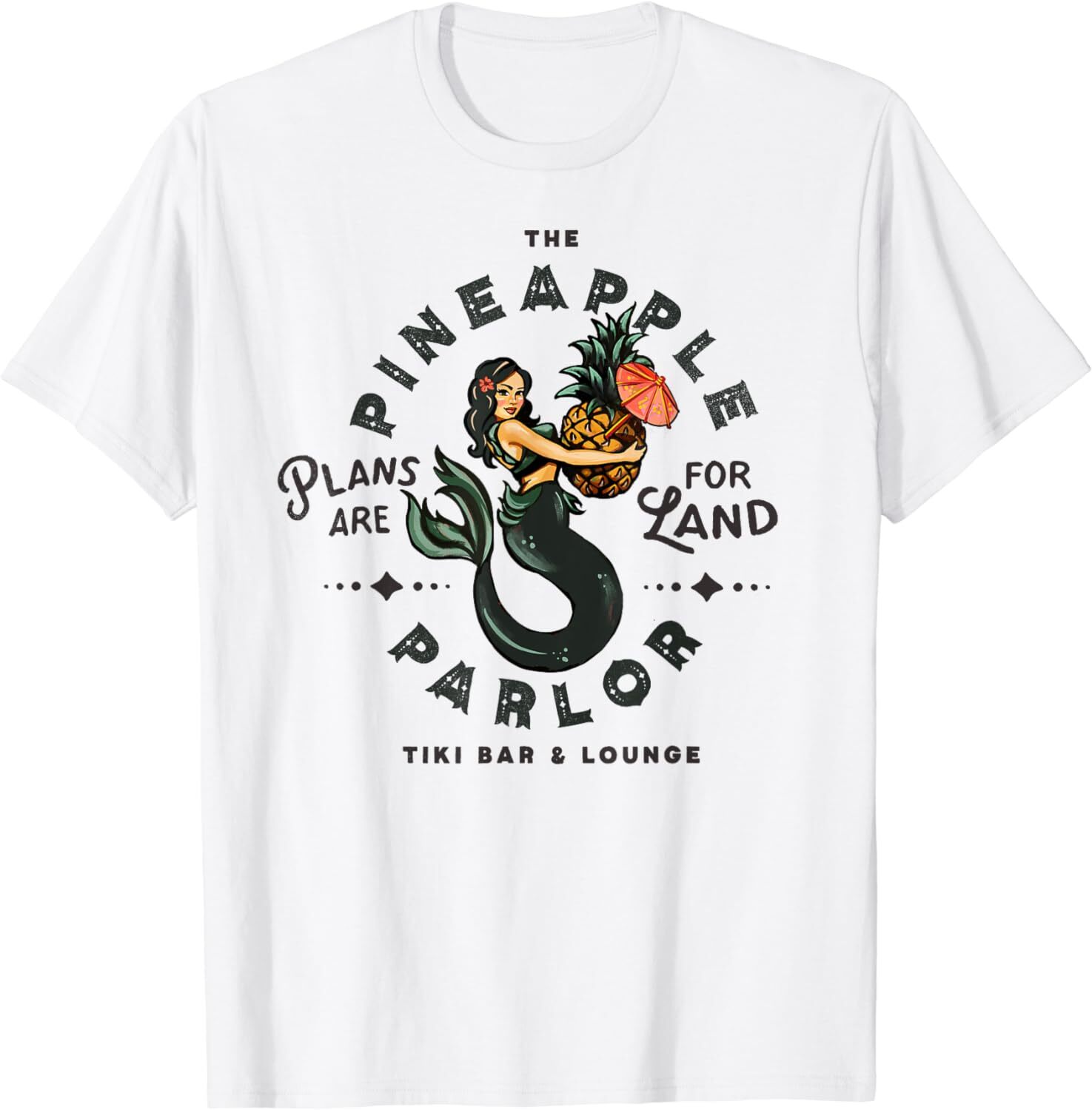 Tropical Hawaii Travel Tiki Dive Bar Vintage Tattoo Mermaid T-Shirt, Unisex Tee