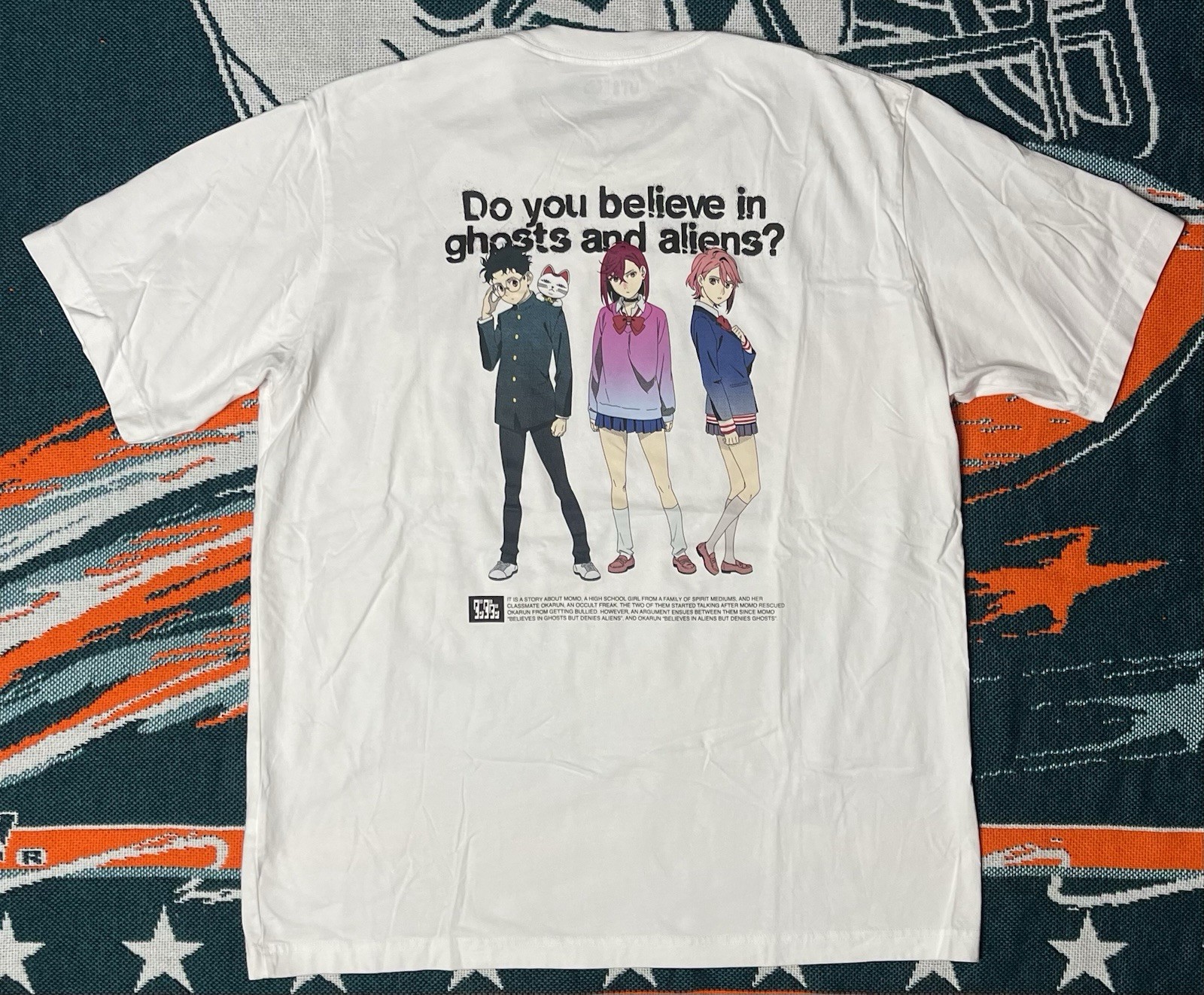 UNIQLO Dan Da Dan UT Graphic T-Shirt White Momo Okarun Aira Turbo Granny Sz XL