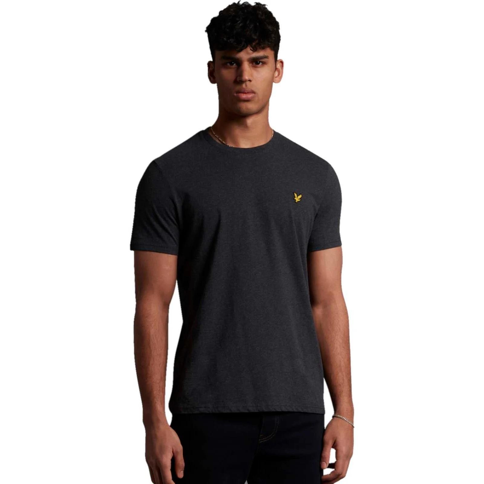 LYLE & SCOTT Men’s Charcoal Marl Grey Short Sleeve Crew Neck T-shirt S BNW