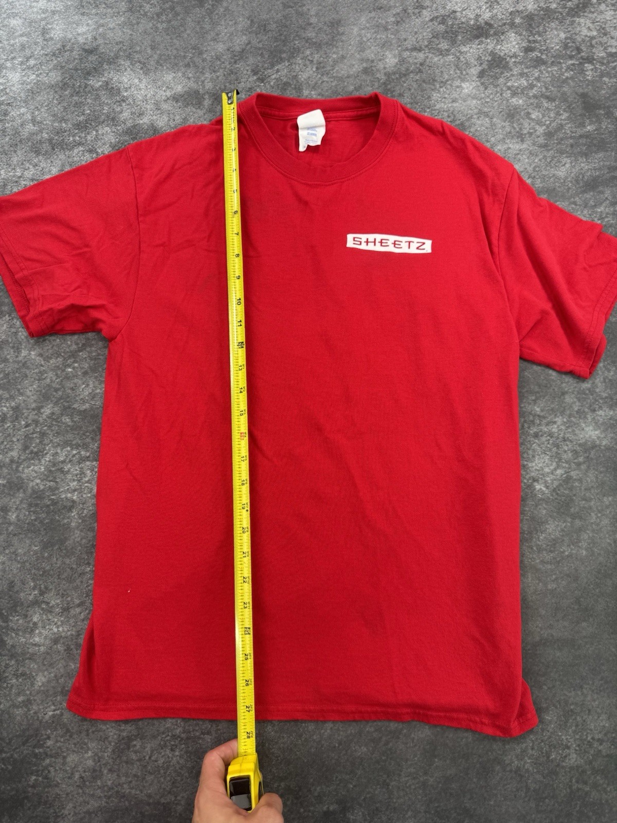 Loomstate Sheetz T-Shirt Mens Medium Double Sided Graphic Print Red Top 100 NEWW