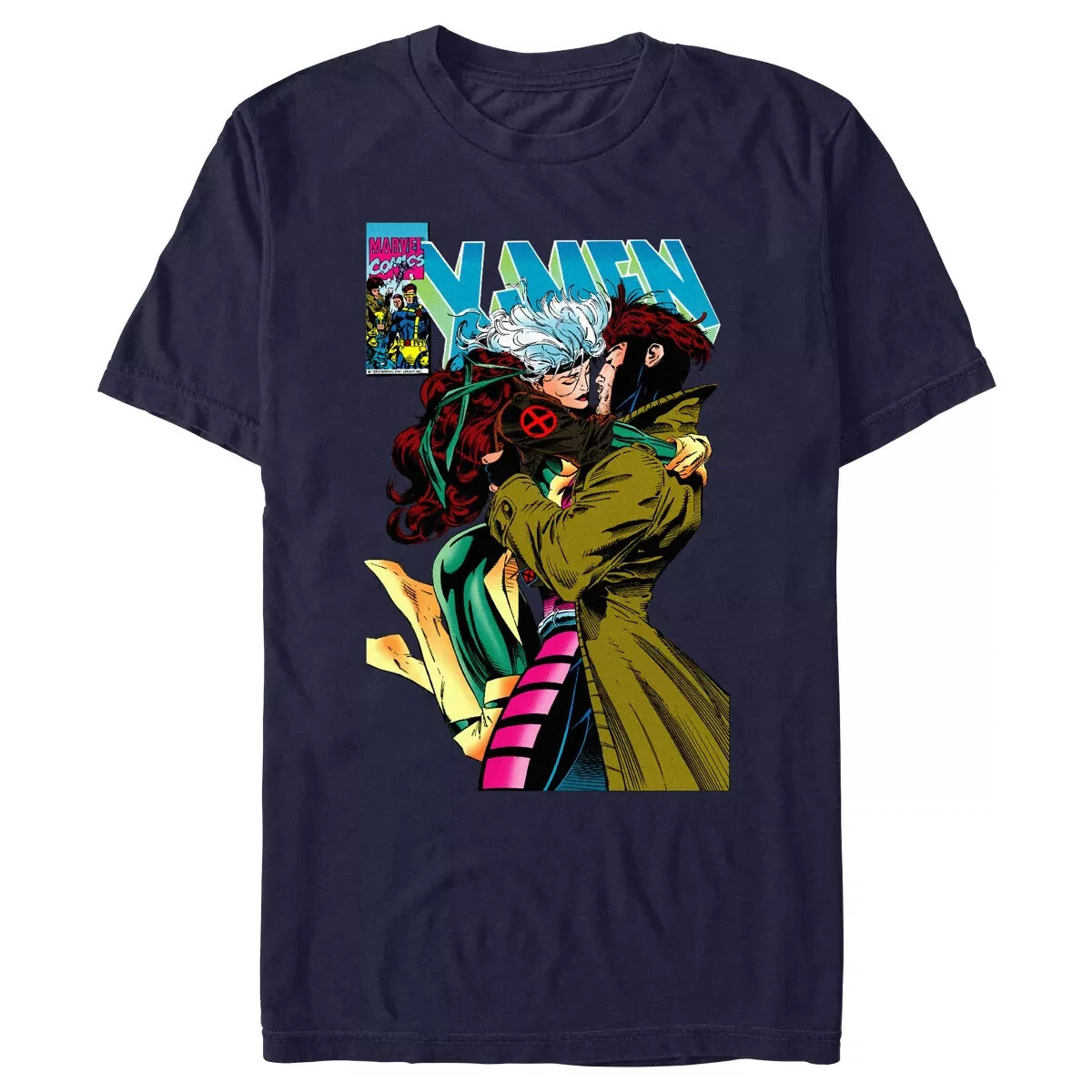 X-Men Gambit & Rogue 4Eva Marvel Comics Cover T-Shirt Men’s SMALL