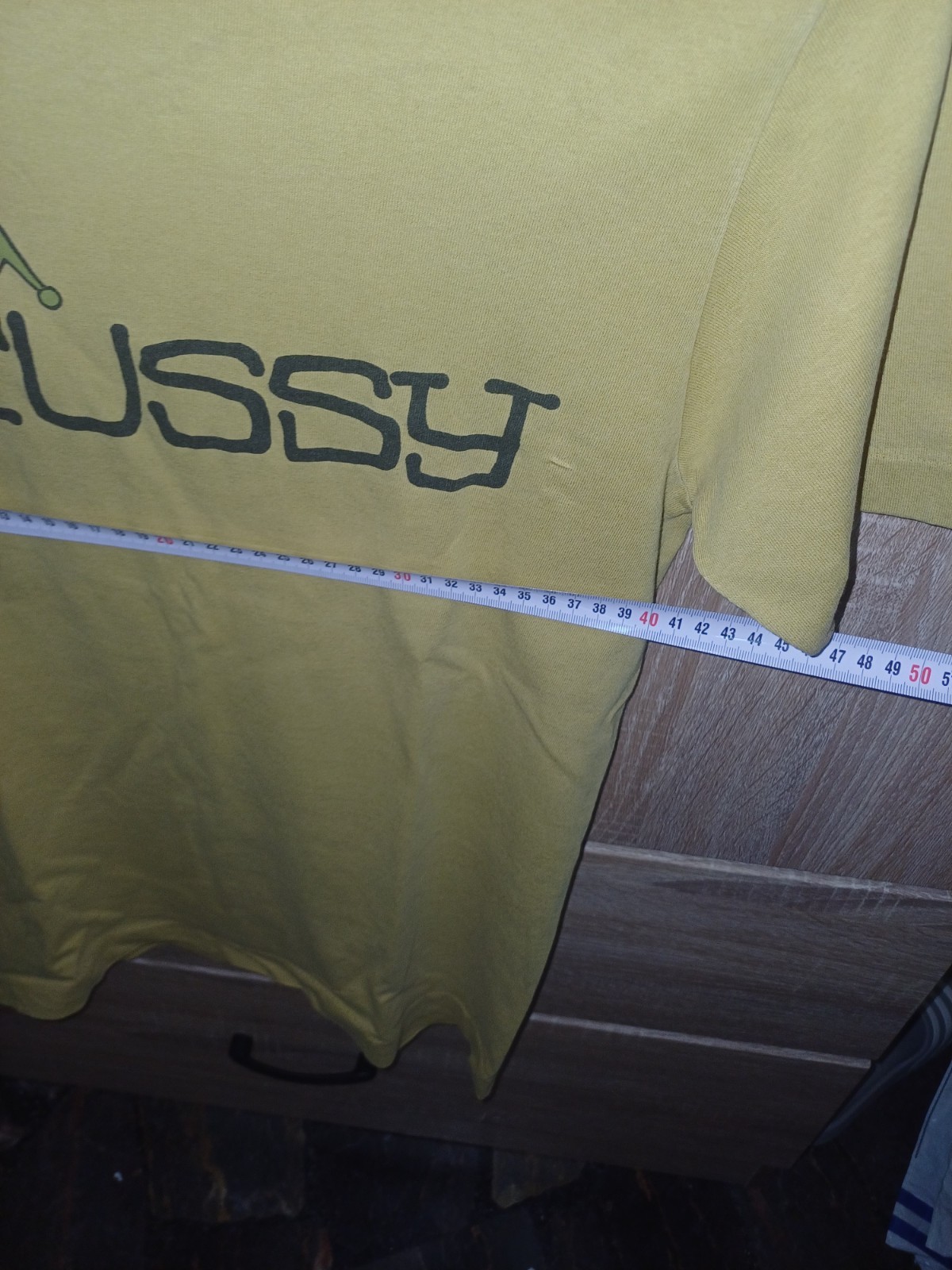 Vintage Early 90’s Stussy Crown Logo T-Shirt Mustard Single Stitch Black Tag