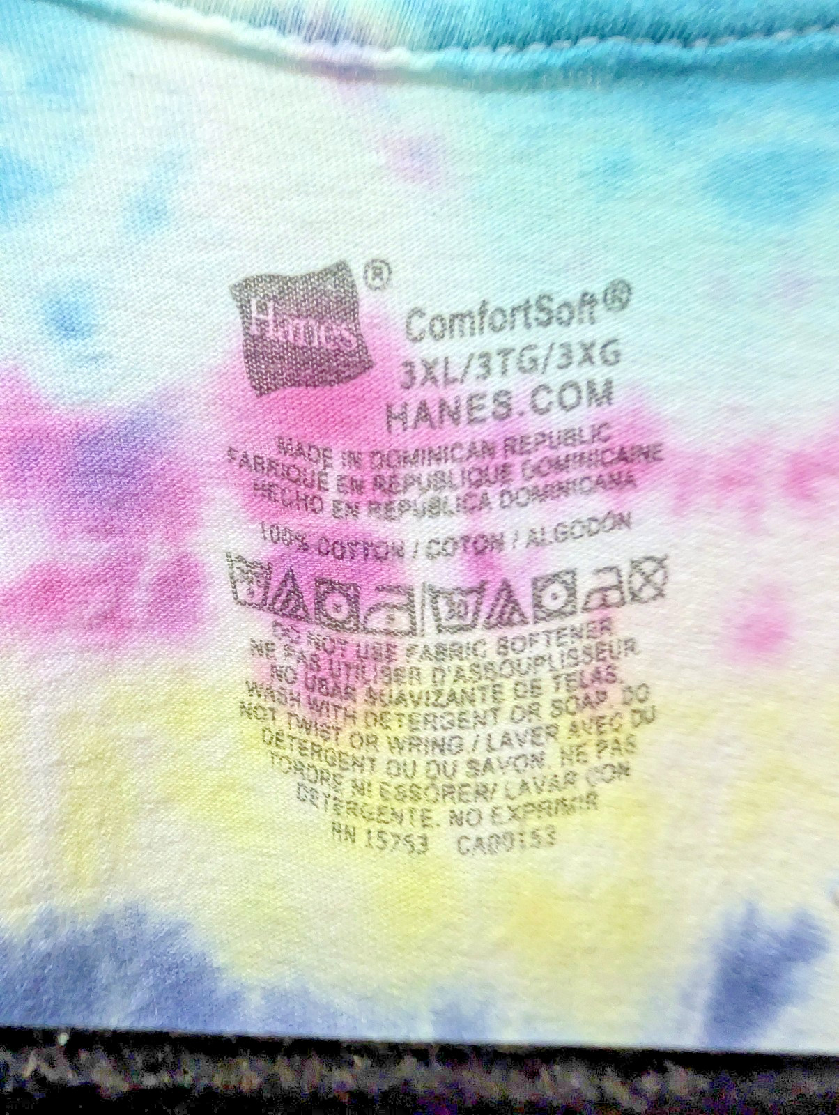 Handmade Tie Dye Geode Pattern Red Pink Purple Yellow 3XL Shirt 25″ W X 31″ L