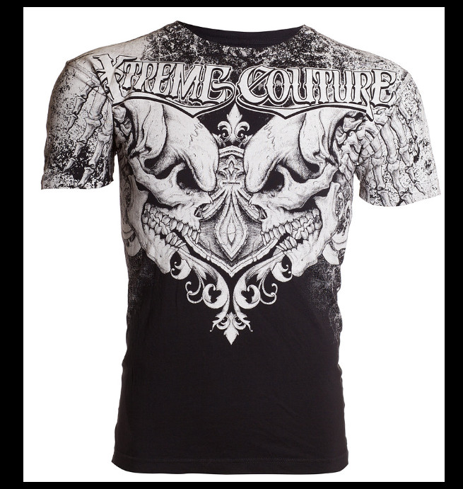 XTREME COUTURE by AFFLICTION Black LEGENDARY Short Sleeve Slim Fit T-shirt NWT