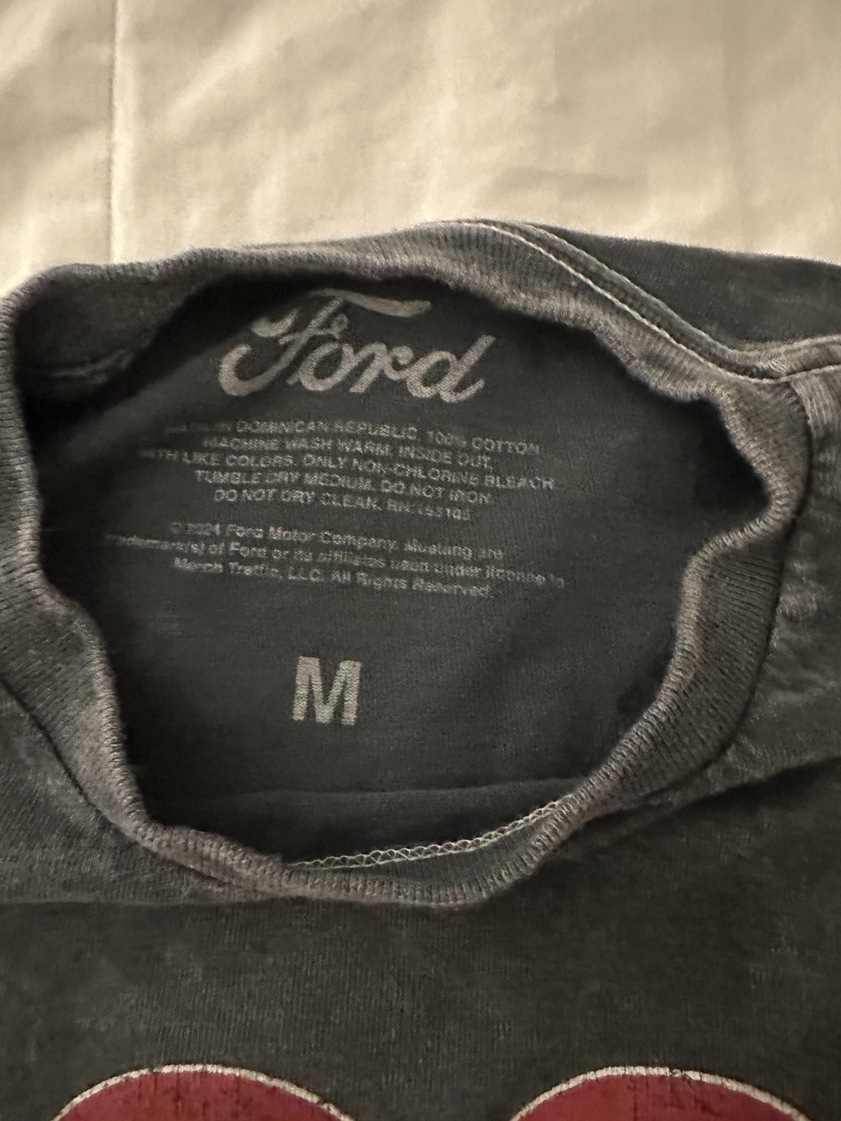 Ford Mustang Boss 429 Graphic Print Black Cotton T-Shirt Size M