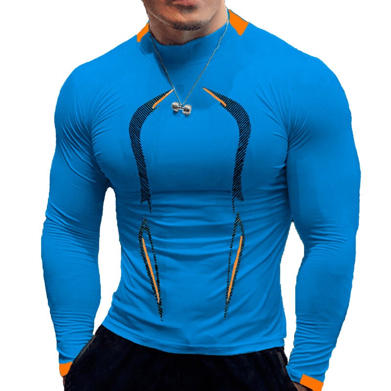 Men Compression Armour Base Layer Top Long Sleeve Thermal Gym Sports Shirts Tee