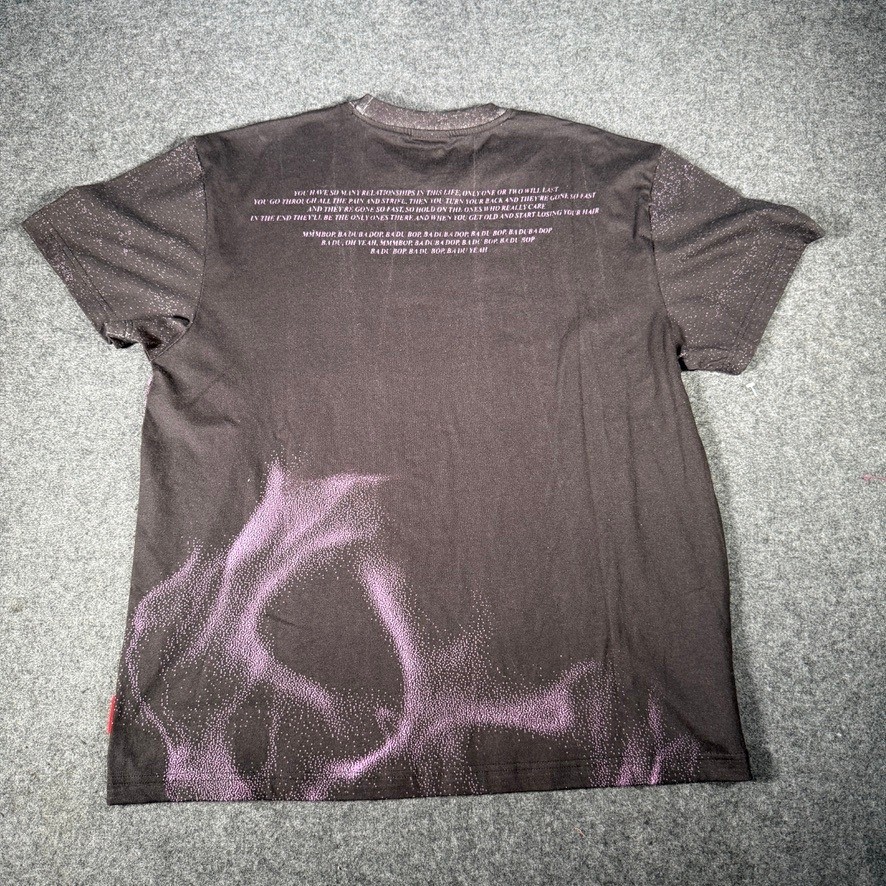 Teddy Fresh T Shirt Mens XL Purple Skull Graphic All Over Print Streetwear Tee