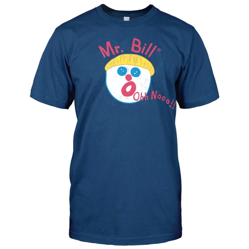 Mr Bill Saturday Night Live ohh nooo!!! adult men T shirt navy blue