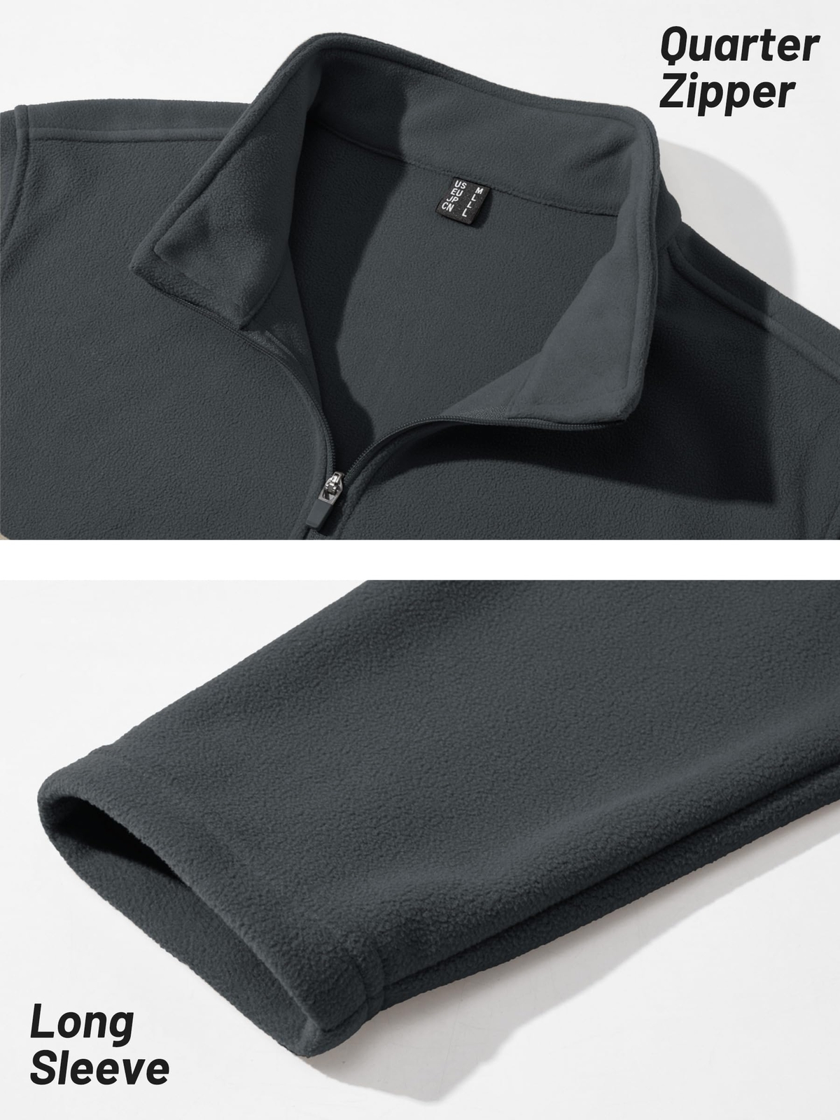Men’s 1/4 Zip Fleece Shirts Long Sleeve Thermal Warm Winter Casual Sweatshirts