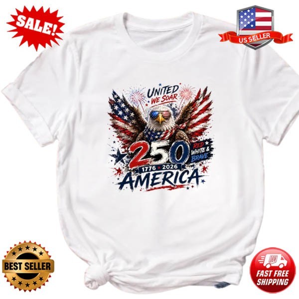 4th of July Shirt, 250th Anniversary America Shirt, Patriotic Eagle T-Shirt, USA