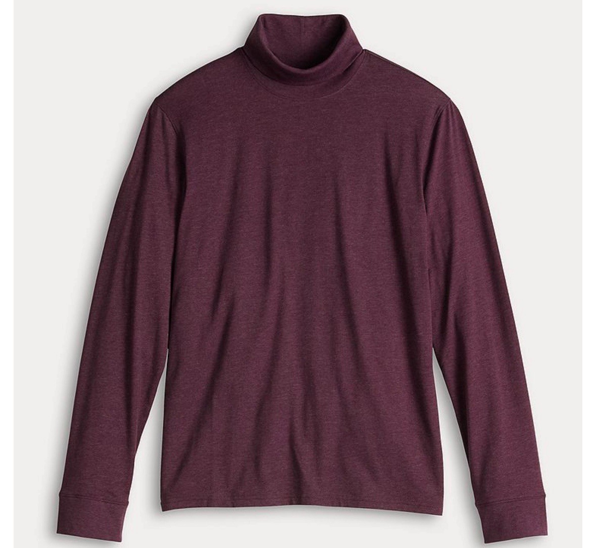 Apt. 9 Premier Flex Long Sleeve Mock Turtleneck Shirt Men’s Sz Large Maroon New