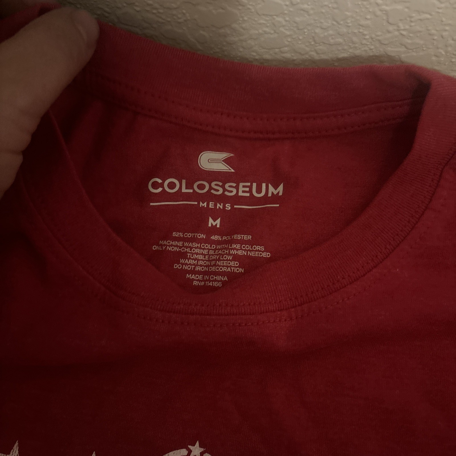 Men’s Colosseum Red OHT Military Appreciation Flag T-shirt Medium Defend/support