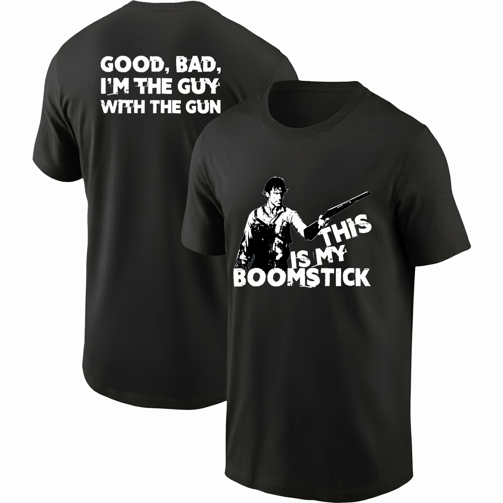 Ash Williams T-Shirt Evil Dead Army of Darkness Guy With The Gun Graphic Tee