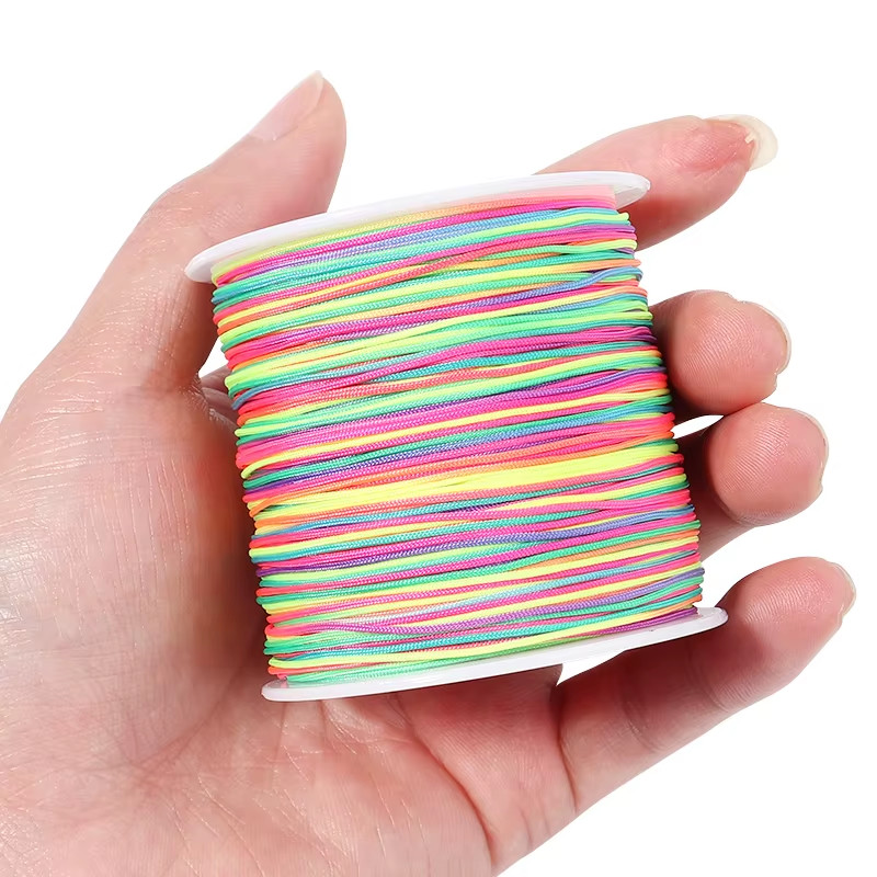 90M/Roll 0.8M #72 Nylon Thread Cord String for Jewelry Making Handmade Woven Rop