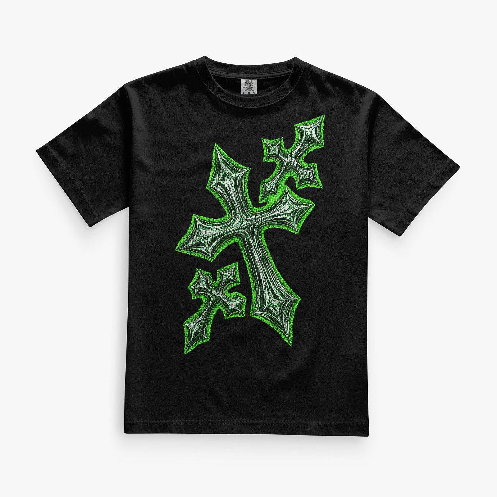 Glowing Venom Cross Tee – Comfort Colors C1717 – Adult Heavyweight Short Sleeve
