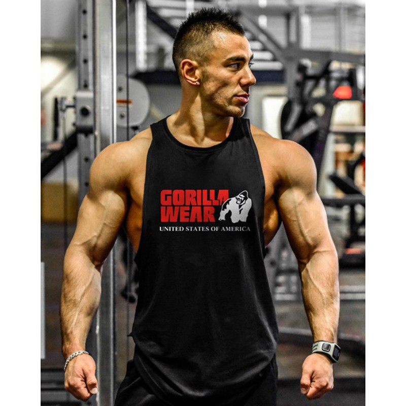 Men Tank Top Gym Workout Shirt Sleeveless Muscle Fitness Bodybuilding Tank Shirt