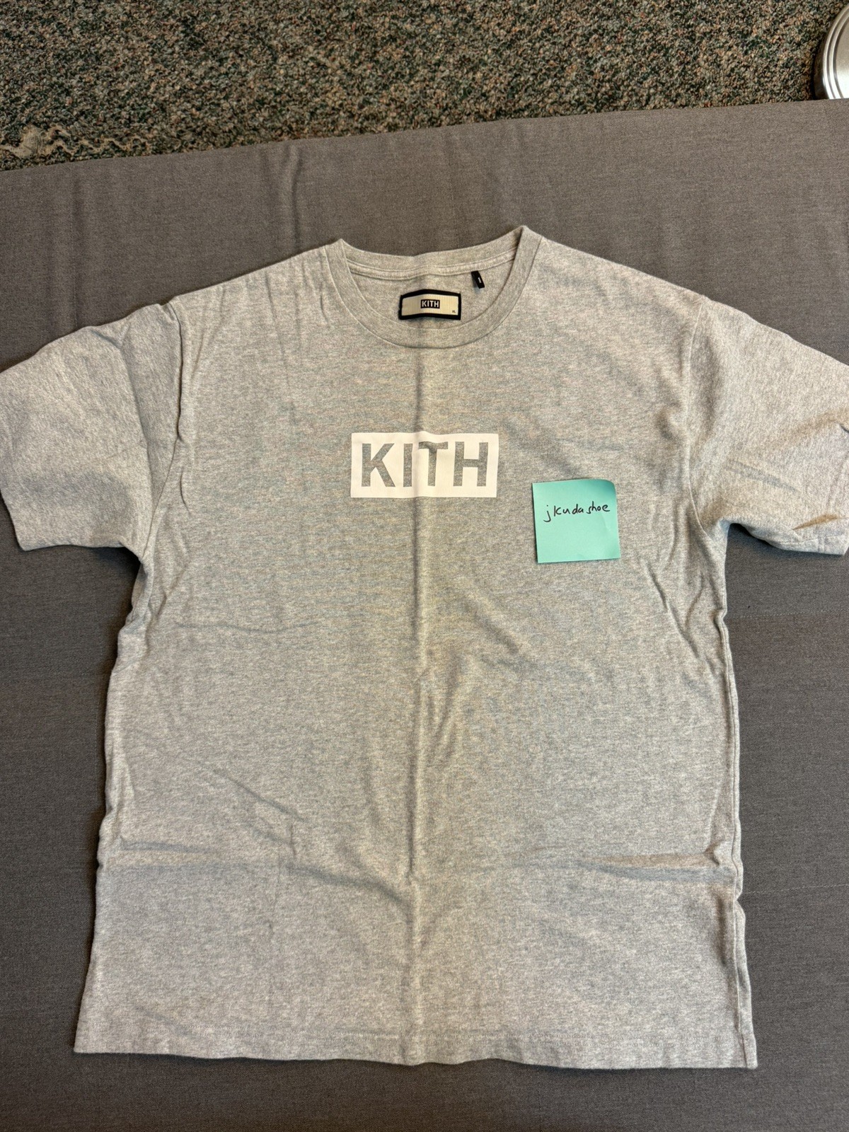 Kith classic box logo Shirt Size XL Used grey heather