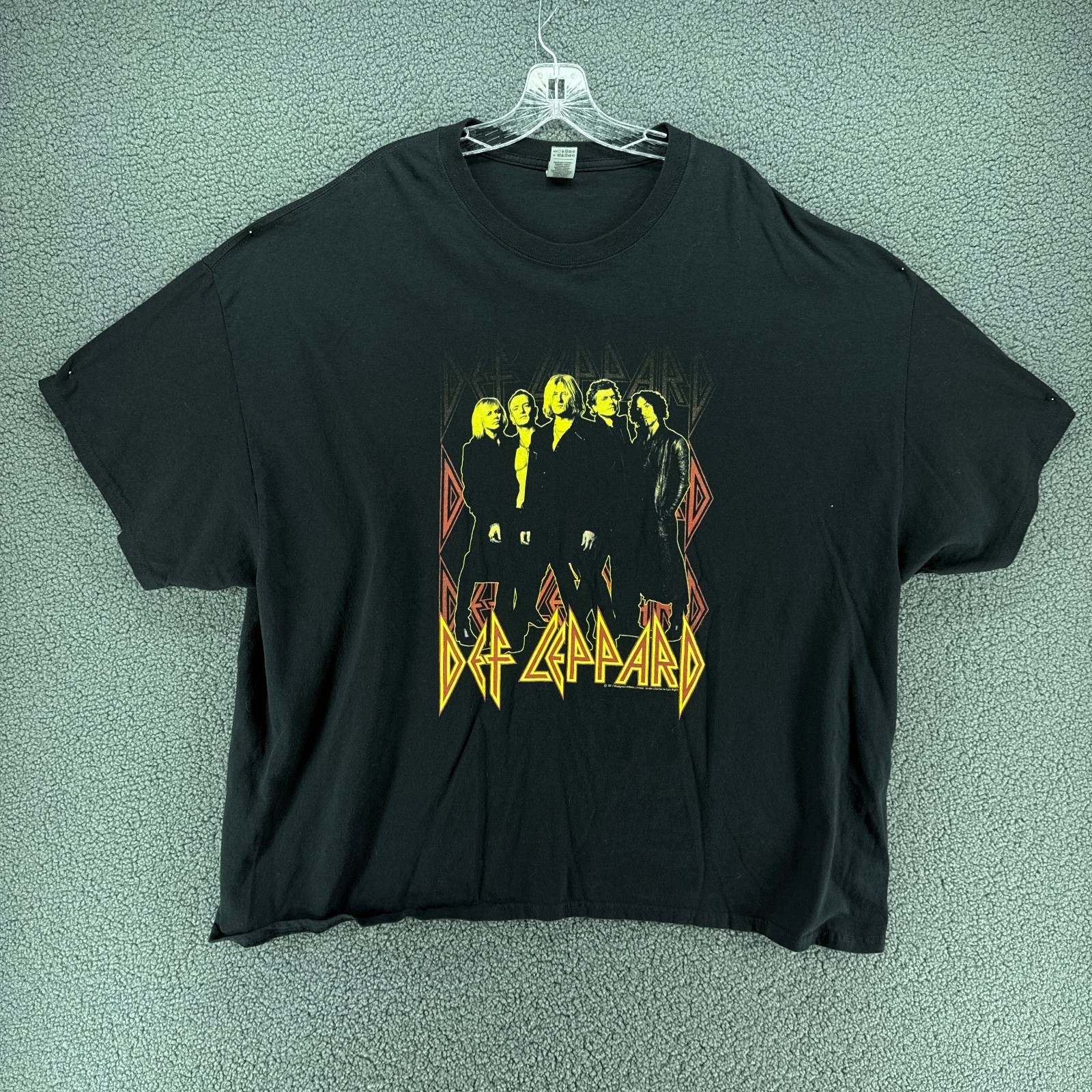 Def Leppard Band Graphic T Shirt Mens 4XL Black Rock Music Concert Logo Gildan